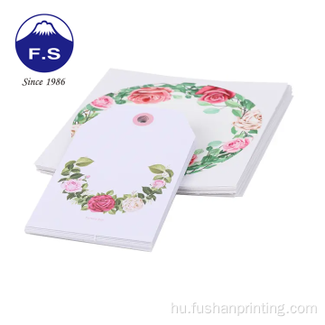 Fafara papír virág nyomtatása ragadós jegyzet készítéséhez